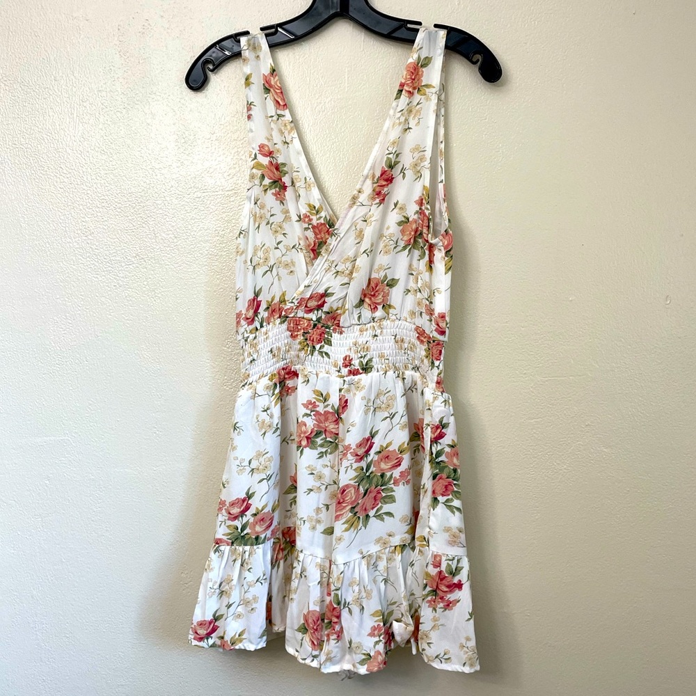 White floral romper